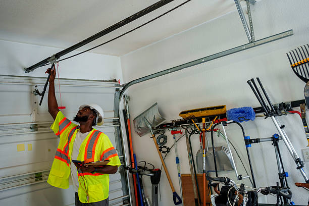 Professional Garage Door Panel Replacement technician working in Escobares, TX